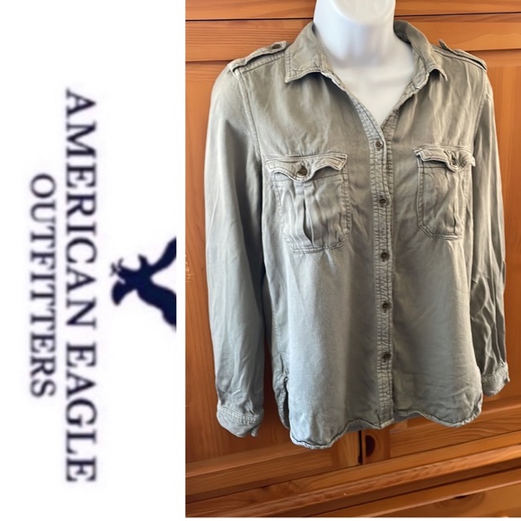 AEO 🦅 Olive Top 💚 - Picture 3 of 17